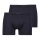 RAGMAN Herren Boxershorts, 2er Pack - Unterwäsche, Unterhose, Baumwollmischung, Logo, einfarbig