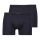 RAGMAN Mens Boxer Shorts, 2-Pack - Underwear, Underpants, Cotton Blend, Logo, solid color