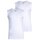 RAGMAN Mens Undershirts, 2-Pack - Shirt, Cotton, V-Neck, solid color