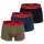HUGO Herren Boxer Shorts, 3er Pack - Trunks Triplet Pack, Logo, Cotton Stretch