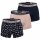 EMPORIO ARMANI Mens Boxer Shorts, 3 Pack - CORE LOGOBAND, Trunks, Stretch Cotton