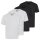 hajo mens T-shirt, 4-pack - Basic, short-sleeved, V-neck, cotton, uni
