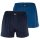 BOSS mens woven boxer shorts, 2-pack - CW PEACH, brushed cotton, plain/patterned