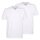 CECEBA mens T-shirts, 2-pack - convex, V-neck, short-sleeved, cotton, plain-coloured
