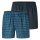 SCHIESSER mens woven boxer shorts, 2-pack - woven fabric, pants, cotton