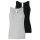 SCHIESSER womens tops, 2-pack - 2-pack tank tops, undershirt, stretch cotton, solid colour