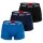 HUGO Herren Boxershorts, 3er Pack - Trunk Triplet, Cotton Stretch, Logo