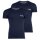 EMPORIO ARMANI Herren T-Shirt, 2er Pack - BOLD MONOGRAM, Rundhals, Fitted Fit, Stretch Cotton