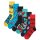 Happy Socks Unisex Socken, 6er Pack - Marvel Avengers, Motivsocken, Baumwollmischung, Geschenkbox