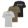 MUSTANG Herren T-Shirt 3er Pack - Austin, Big Logo, Bio-Baumwolle, Single Jersey