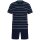 GÖTZBURG Men Pyjamas, Short - Shorty, Round Neck, Striped, Cotton, Pyjama