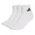 adidas Unisex Quarter Socks, 3-pack - Cushioned Sportswear Ankle Socks, logo, padded, solid color
