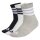 adidas Unisex Quarter Socks, 3-pack - 3-Stripes Cushioned Sportswear Mid-Cut Socks, logo, stripes, padded
