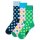 Happy Socks Unisex Socken, 3er Pack - Classic, Muster, Baumwollmischung, gemischte Farben