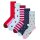 Happy Socks Unisex Socken, 5er Pack - Everyday Crew 5-Pack, Motivsocken, Baumwoll-Mix