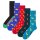 Happy Socks Unisex Socken, 5er Pack - Everyday Crew 5-Pack, Motivsocken, Baumwoll-Mix