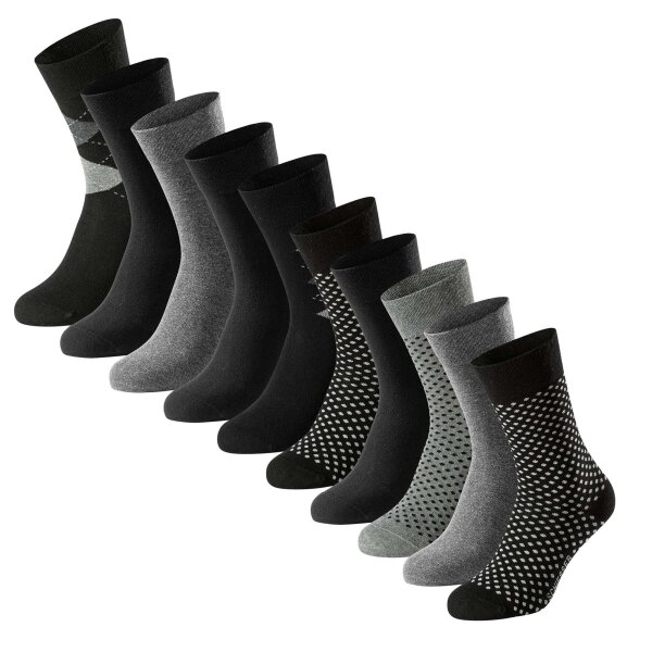 Schwarz/gepunktet/Schwarz/Raute