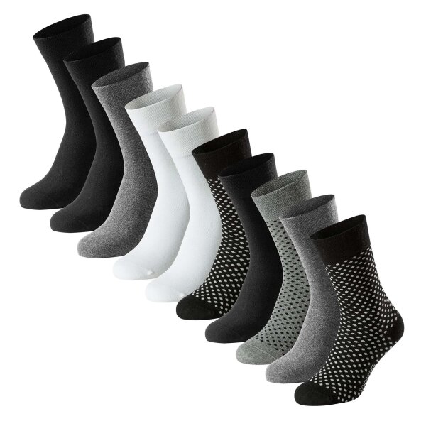 Schwarz/Grau/Weiß/Schwarz/gepunktet