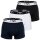 EMPORIO ARMANI mens trunks, 3-pack - BOLD MONOGRAM, shorts, stretch cotton