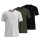TOM TAILOR Men T-shirt, 3-pack – round neck, short sleeves, single jersey, cotton, plain colour