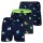 Happy Shorts Herren Webboxershorts, 3er Pack - American Style, Baumwolle, gemustert