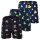 Happy Shorts Herren Webboxershorts, 3er Pack - American Style, Baumwolle, gemustert