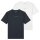 Marc OPolo Herren T-Shirt, 2er Pack - Medium-Logo, Regular Fit, Baumwolle, Logoprint, uni