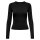 ONLY Women Ribbed Long-Sleeved T-Shirt - ONLVAL O-NECKT SWEAT, Crew Neck, Regular Fit, Stretch Cotton, Plain