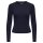 ONLY Women Ribbed Long-Sleeved T-Shirt - ONLVAL O-NECKT SWEAT, Crew Neck, Regular Fit, Stretch Cotton, Plain