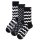 Happy Socks Unisex Socken, 3er Pack - Classic, Muster, Baumwollmischung, gemischte Farben