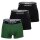 LACOSTE Mens Boxer Shorts, 3-pack - Trunks, Casual, Cotton Stretch, Logo waistband