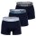 LACOSTE Mens Boxer Shorts, 3-pack - Trunks, Casual, Cotton Stretch, Logo waistband