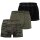 DIESEL mens boxer shorts, 3-pack - DAMIEN-UTLT, cotton stretch, plain/patterned