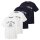 TOM TAILOR Mens T-shirt, 4-Pack – Logo T-shirt, crew neck, regular fit, cotton, print