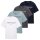 TOM TAILOR Men’s T-Shirt, 4-Pack - T-Shirt with Print, Crew Neck, Regular Fit, Cotton