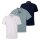 TOM TAILOR Men’s Polo Shirt 3-Pack, Button Placket - Basic Polo With Contrast, Regular Fit, Cotton