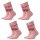 Burlington 4er Pack Damen Socken WHITBY - Kurzstrumpf, Rauten, 36-41 (4x 1 Paar)