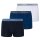 Pepe Jeans Mens Boxer Shorts, 3 Pack - ZARED, Trunks, Cotton Stretch, Logo Waistband